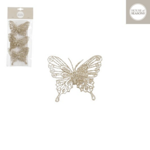 Sommerfugl på klemme - champagne (3-pk)