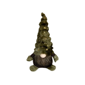 Siddende nisse - grøn (H36cm)